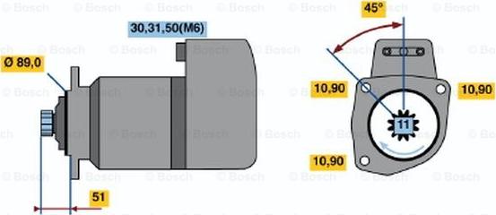 BOSCH 0 001 417 002 - Стартер unicars.by