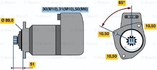 BOSCH 0 001 417 080 - Стартер unicars.by