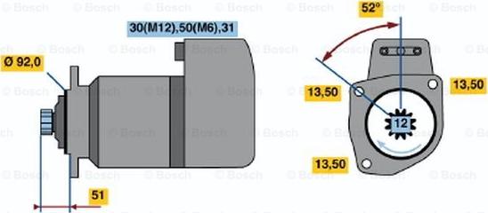 BOSCH 0 001 417 075 - Стартер unicars.by