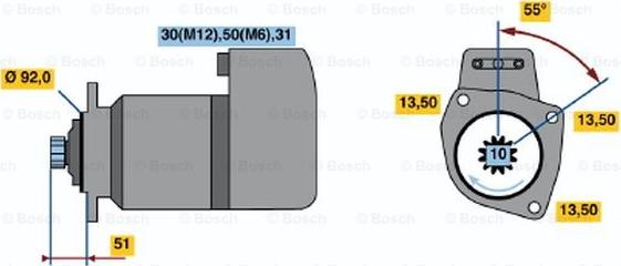 BOSCH 0 001 417 076 - Стартер unicars.by