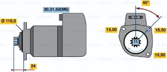 BOSCH 0 001 417 073 - Стартер unicars.by