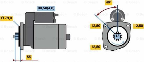 BOSCH 0 001 153 007 - Стартер unicars.by