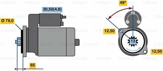 BOSCH 0 001 153 009 - Стартер unicars.by