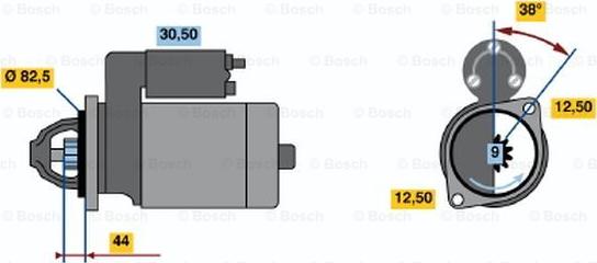 BOSCH 0 001 109 044 - Стартер unicars.by