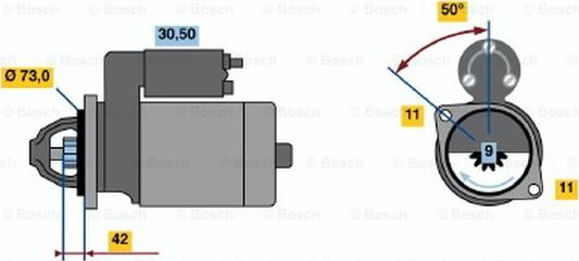 BOSCH 0 001 109 040 - Стартер unicars.by