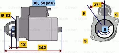 BOSCH 0 001 109 048 - Стартер unicars.by