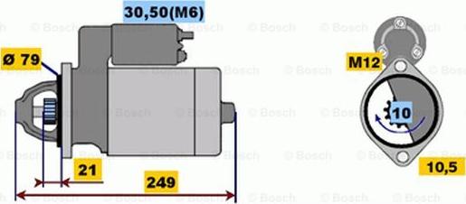 BOSCH 0 001 109 055 - Стартер unicars.by