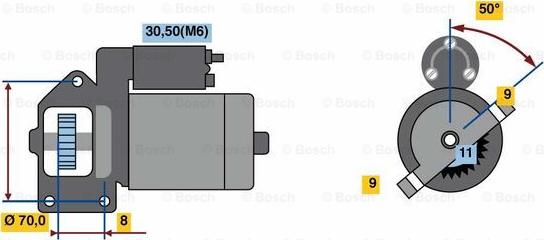 BOSCH 0 001 109 069 - Стартер unicars.by