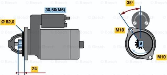 BOSCH 0 001 109 061 - Стартер unicars.by