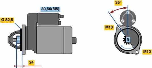 BOSCH 0001109063 - Стартер unicars.by