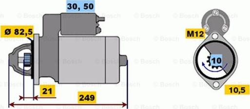 BOSCH 0 001 109 062 - Стартер unicars.by