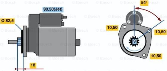 BOSCH 0 001 109 001 - Стартер unicars.by