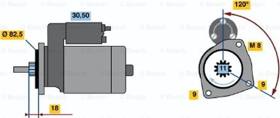 BOSCH 0 001 109 017 - Стартер unicars.by