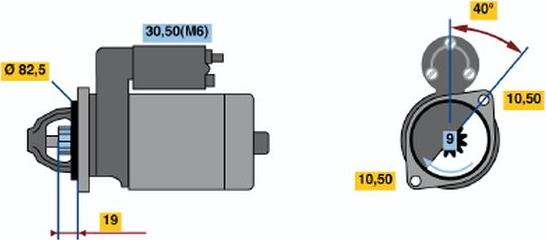 BOSCH 0001109031 - Стартер unicars.by