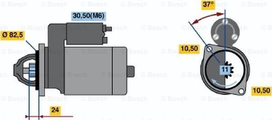 BOSCH 0 001 109 033 - Стартер unicars.by