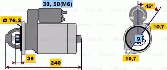 BOSCH 0 001 109 029 - Стартер unicars.by