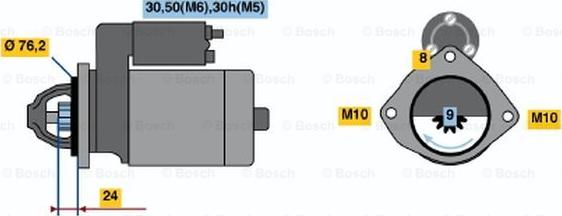 BOSCH 0 001 109 025 - Стартер unicars.by