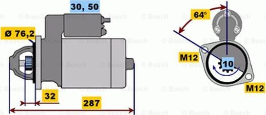 BOSCH 0 001 109 021 - Стартер unicars.by