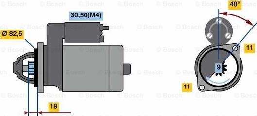 BOSCH 0 001 109 356 - Стартер unicars.by