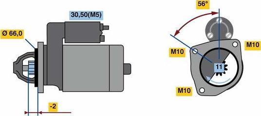 BOSCH 0 001 109 364 - Стартер unicars.by