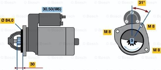 BOSCH 0 001 109 306 - Стартер unicars.by