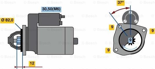 BOSCH 0 001 109 336 - Стартер unicars.by