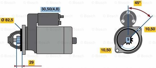 BOSCH 0 001 109 331 - Стартер unicars.by