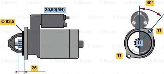 BOSCH 0 001 109 370 - Стартер unicars.by