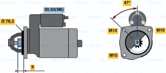 BOSCH 0 001 109 204 - Стартер unicars.by