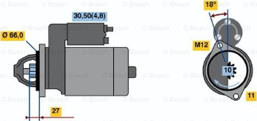 BOSCH 0 001 109 315 - Стартер unicars.by