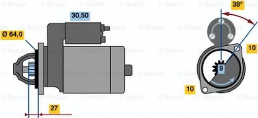 BOSCH 0 001 106 409 - Стартер unicars.by