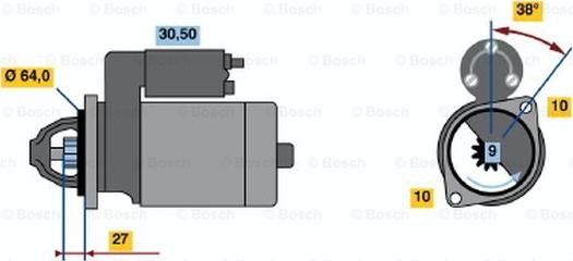 BOSCH 0 001 106 403 - Стартер unicars.by