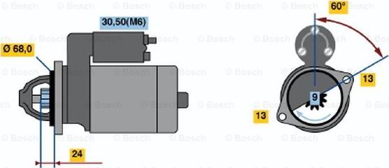 BOSCH 0 001 106 019 - Стартер unicars.by