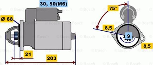 BOSCH 0 001 106 015 - Стартер unicars.by