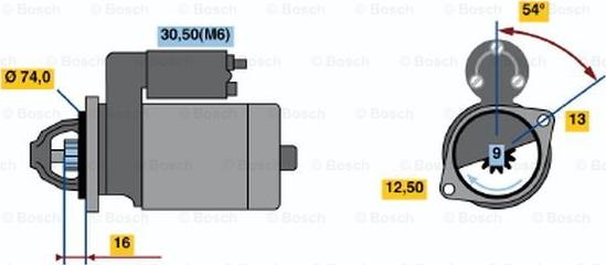 BOSCH 0 001 106 018 - Стартер unicars.by