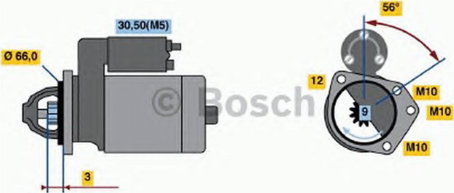 BOSCH 0 001 106 024 - Стартер unicars.by