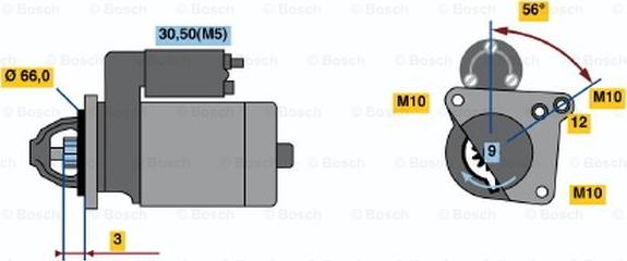 BOSCH 0 001 106 023 - Стартер unicars.by