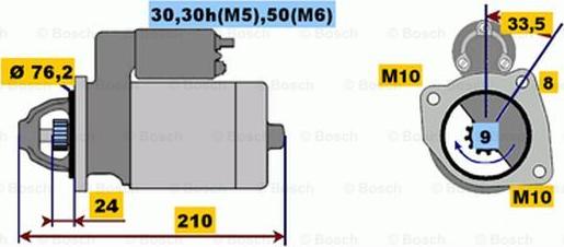 BOSCH 0 001 108 401 - Стартер unicars.by