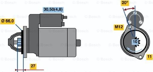 BOSCH 0 001 108 415 - Стартер unicars.by