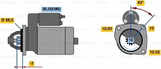 BOSCH 0 001 108 411 - Стартер unicars.by