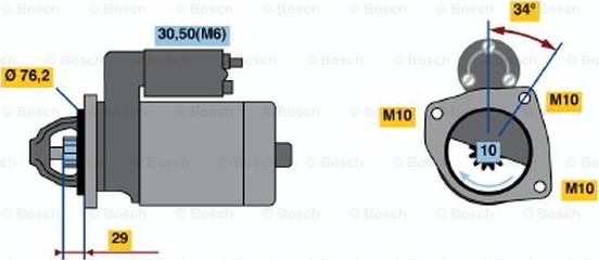 BOSCH 0 986 021 580 - Стартер unicars.by