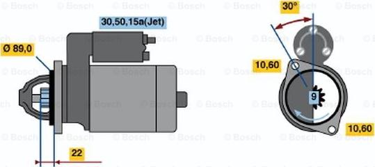 BOSCH 0 001 108 091 - Стартер unicars.by