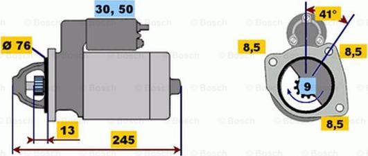 BOSCH 0 001 108 048 - Стартер unicars.by