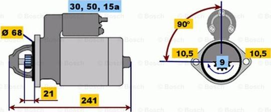 BOSCH 0 001 108 053 - Стартер unicars.by