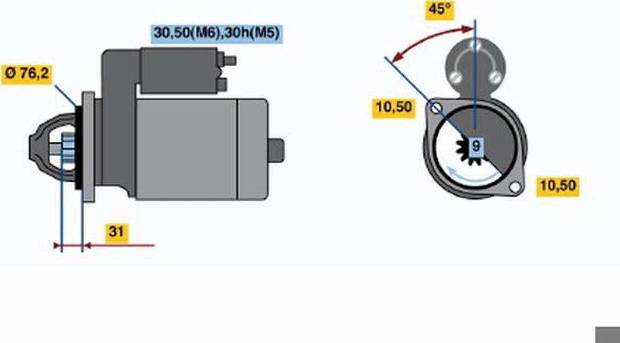 BOSCH 0 001 108 063 - Стартер unicars.by