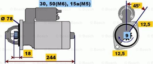 BOSCH 0 001 108 080 - Стартер unicars.by