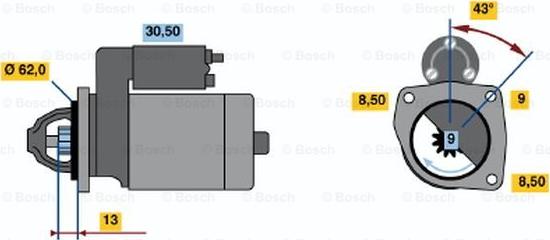 BOSCH 0 001 108 081 - Стартер unicars.by