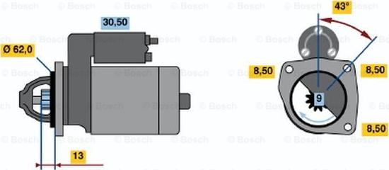 BOSCH 0 001 108 024 - Стартер unicars.by