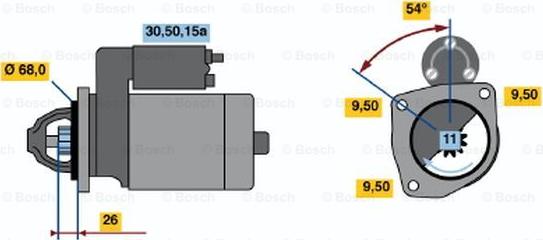 BOSCH 0 001 108 025 - Стартер unicars.by