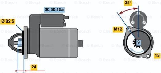 BOSCH 0 001 108 026 - Стартер unicars.by